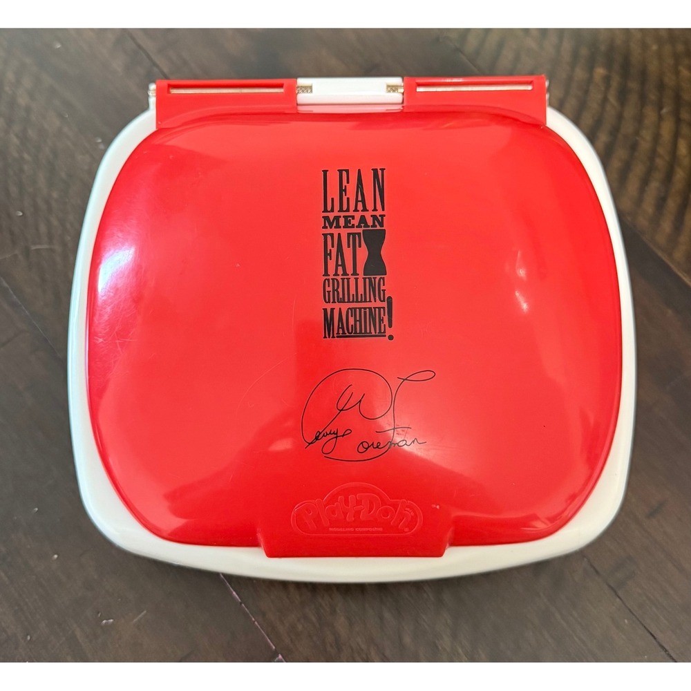 Vintage 2003 Play-Doh George Foreman Lean Mean Fat Grilling Machine Toy Red